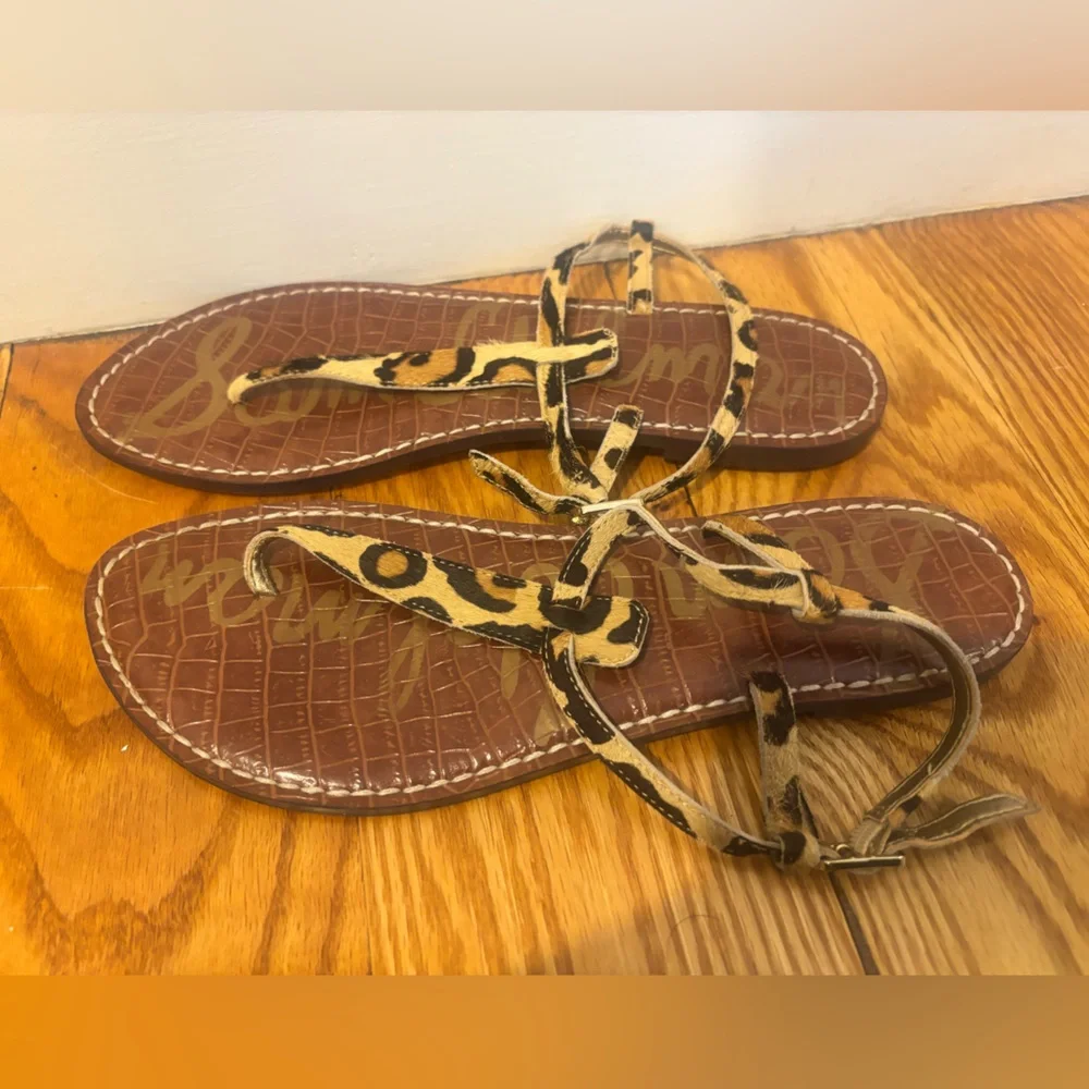 Sam Edelman Leopard Print Sandals - Picture 2 of 11